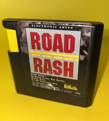 Road Rash Sega Genesis Game Cartridge 16-Bit 1991 Classic Racing