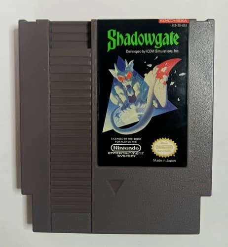 Vintage Shadowgate NES Cleaned & Tested - Authentic - Free Shipping
