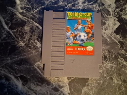 Tecmo Cup Soccer Game Nintendo NES Authentic Tested Contacts Cleaned