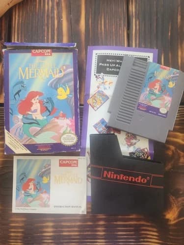 Disney's The Little Mermaid (Nintendo NES, 1991) - CIB Complete with Protector