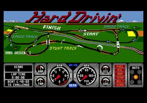 Hard Drivin - Sega Genesis Game Only