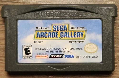 SEGA Arcade Gallery Nintendo Game Boy Advance Authentic Tested Cartridge Only
