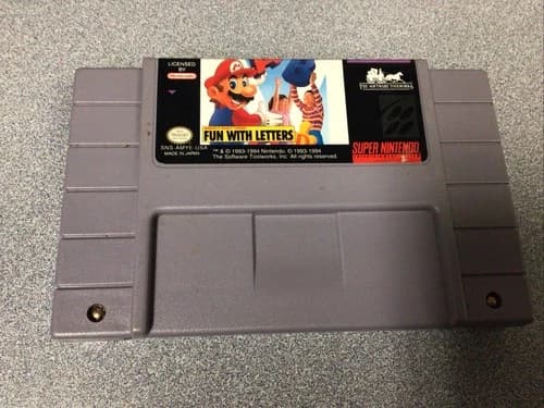 Mario's Early Years Fun With Letters Super Nintendo Entertainment USED