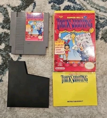 Barker Bill's Trick Shooting (Nintendo NES, 1990) Complete in Box CIB