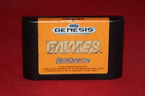 Gaiares (Sega Genesis, 1990) Authentic Game Cartridge