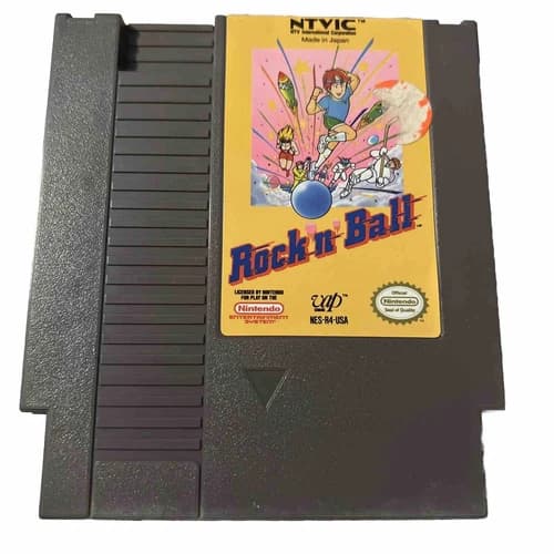 Rock 'n' Ball (Nintendo Entertainment System, 1990) Tested Working Video Game