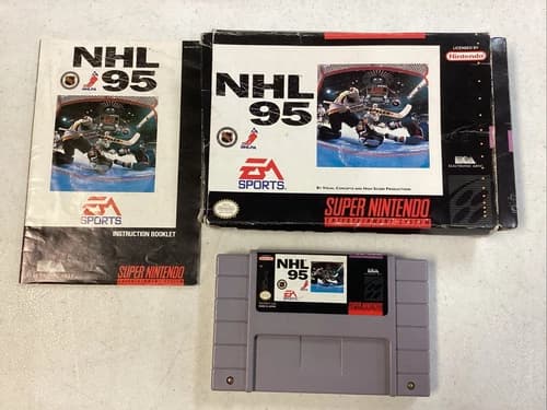 NHL 95 (Super Nintendo Entertainment System, 1994) CIB Manual Tested