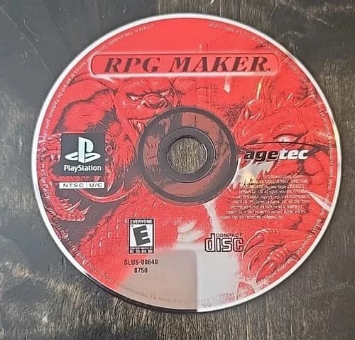 RPG Maker (Sony PlayStation 1, 2000) Disc Only PS1 Tested Working