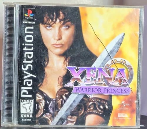 Xena Warrior Princess (Sony PlayStation 1 PS1, 1999) Black Label CIB Acceptable