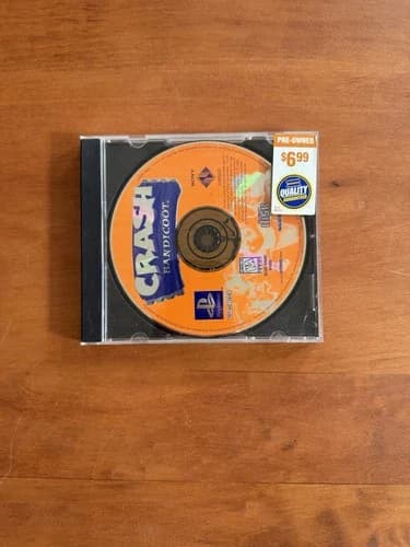 Crash Bandicoot (PlayStation 1 PS1) VGC Black Label Disc Only Blockbuster Rental