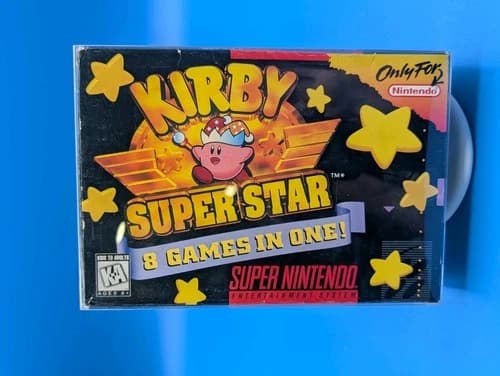 Kirby Super Star (Super Nintendo Entertainment System, 1996) CIB WITH PROTECTOR