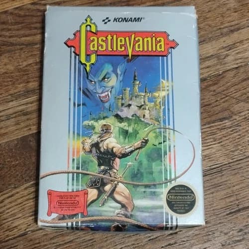 Konami Castlevania Nintendo NES NTSC-U/C 1987 w/ Box Manual Sleeve