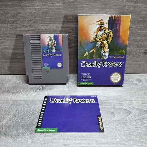 NES Nintendo DEADLY TOWERS - Complete With box manual tested