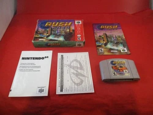 San Francisco Rush 2049 (Nintendo 64 N64) COMPLETE w/ Box manual game WORKS!