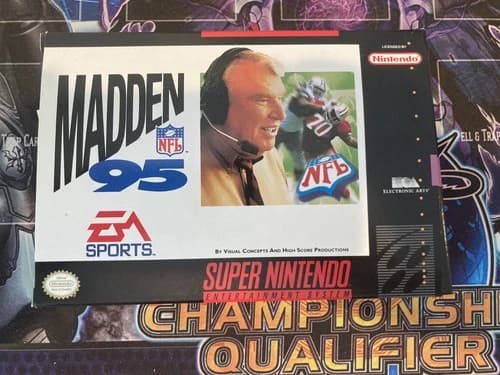 Madden NFL 95 (SNES, 1994) CIB, Tested, Great Cond, Fast Shipping!
