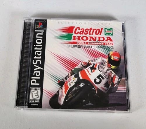 Castrol Honda Superbike Racing PS1 PlayStation 1 Complete CIB Tested Working