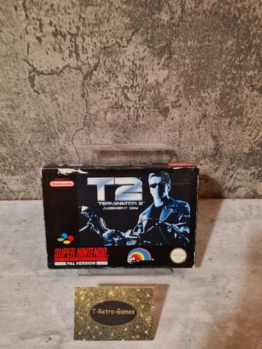 SNES Super Nintendo T2 Terminator 2 Judgment Day with original box and manual FAH