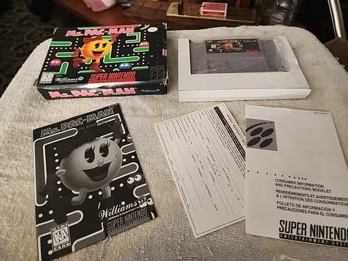 Ms. Pac-Man (Super Nintendo Entertainment System) SNES Complete w/ Manual CIB