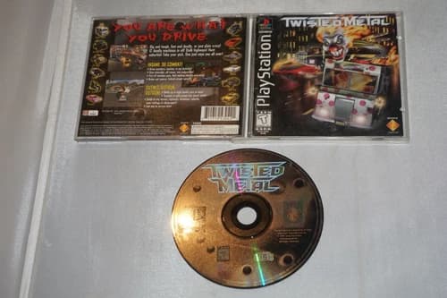 Twisted Metal (Sony Playstation 1 ps1) Complete w/ Reg Card Small Case Variant