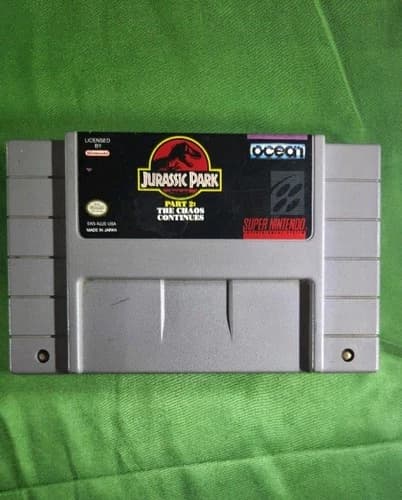 Jurassic Park Part 2 The Chaos Continues Super Nintendo vintage TEDTED SNES