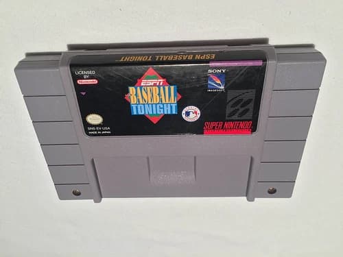 ESPN Baseball Tonight (Super Nintendo SNES) Game Cartridge Nice!