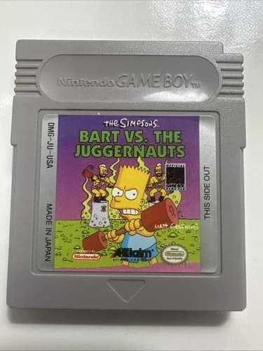 Simpsons: Bart Vs. the Juggernauts (Nintendo Gameboy) Cart Only - Tested