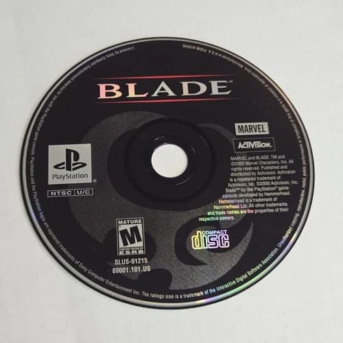 Blade (Sony PlayStation 1, PS1, 2000) Game Disc Only - Tested