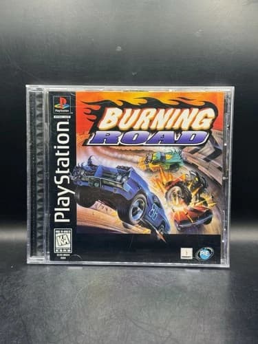 Burning Road (Sony PlayStation 1, 1996) CIB w/ Registration Card Tested & Works