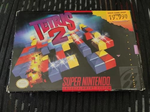 Tetris 2 Super Nintendo Entertainment System SNES 1994 W/ Box And Manual Tested!