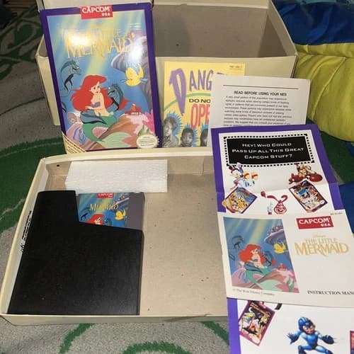 Disney's The Little Mermaid (Nintendo NES, 1991) - CIB Complete with Protector