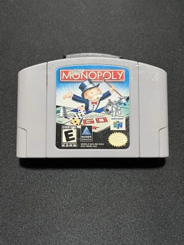 Monopoly Nintendo 64 N64 Authentic Game Cartridge Tested Working