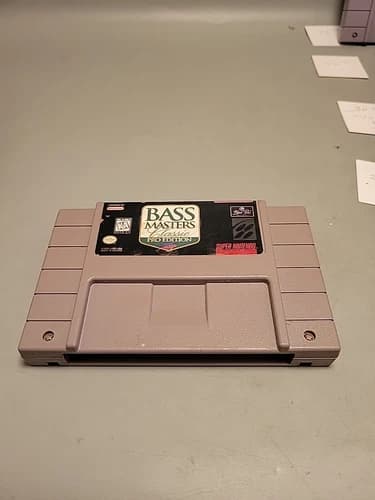 Bass Masters Classic Pro Edition SNES Game Cleaned Tested Super Nintendo