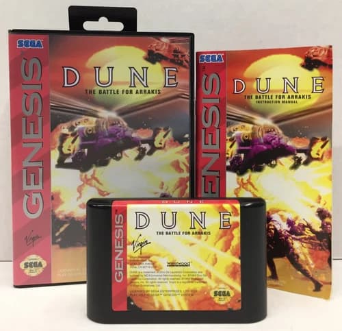 COMPLETE Dune: The Battle For Arrakis SEGA GENESIS Manual CIB Tested & WORKING