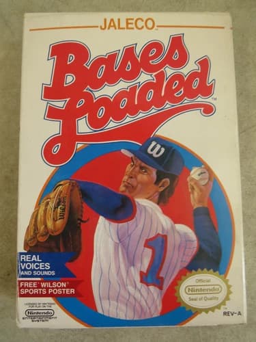 Nintendo NES Bases Loaded Video Game Authentic Complete in Box Tested