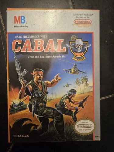 Cabal - Nintendo, NES - COMPLETE Game Manual & Box - Tested & Working