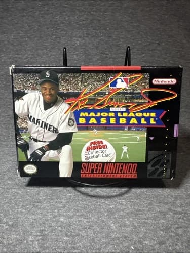 Ken Griffey Jr. Presents Major League Baseball Super Nintendo SNES CIB 9