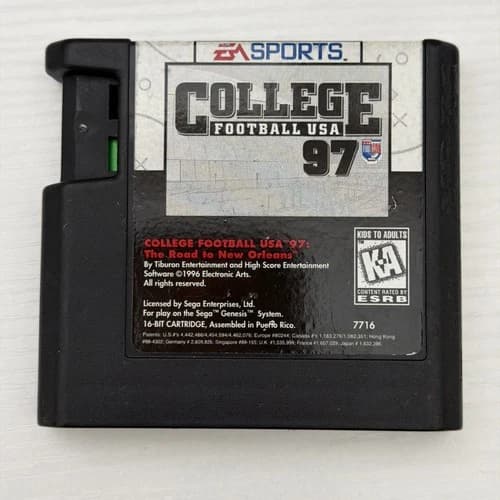 College Football USA 97 The Road to New Orleans (Sega Genesis, 1996) Tested