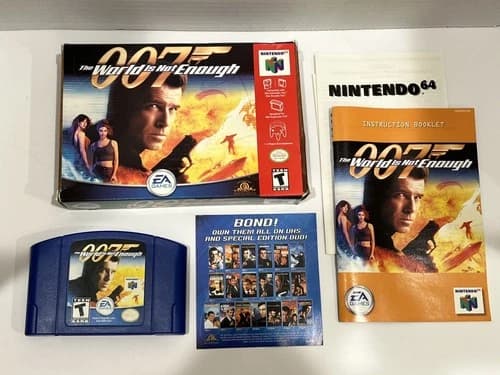 007: The World Is Not Enough N64 Nintendo 64 Complete CIB Blue TESTED WORKING