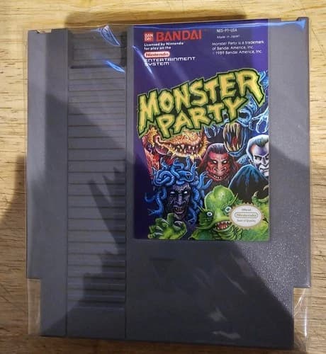 Monster Party (Nintendo NES, 1989) Cart Only