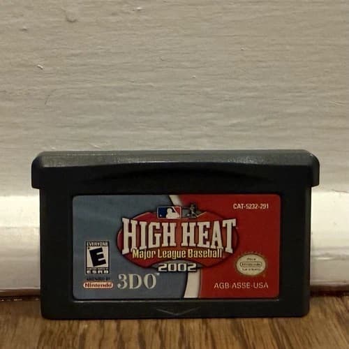 High Heat Major League Baseball 2002, Game Boy Advance GBA Nintendo, Tested Auth