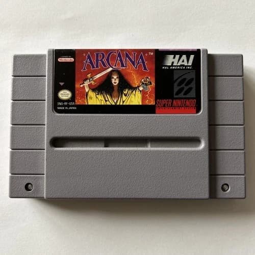 Arcana (Super Nintendo SNES HAL SNS-RF-USA) Cartridge Only Authentic