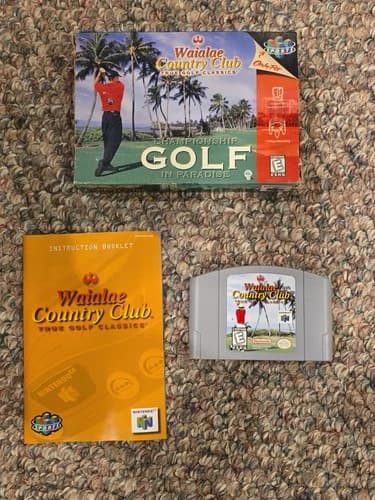 N64 Waialae Country Club (Nintendo 64) CIB COMPLETE WORN BOX SLIGHTLY