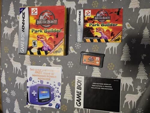 Jurassic Park 3 III Park Builder (Game Boy Advance GBA) Complete CIB! Excellent!