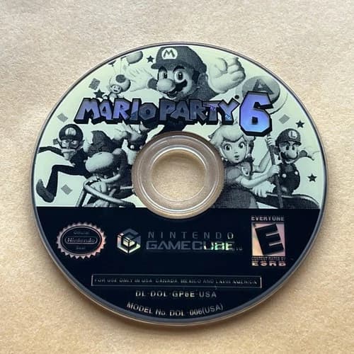 Mario Party 6 - Nintendo GameCube/Wii (2004) Disc Only Tested