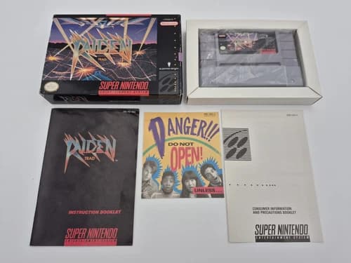 Raiden Trad - Super Nintendo SNES - Complete CIB- Great Shape - Authentic!!!