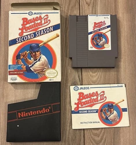 Bases Loaded II: Second Season (Nintendo NES, 1990) CIB Complete Tested Works