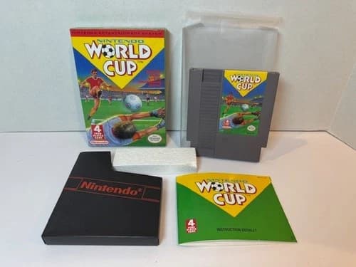 World Cup Soccer (Nintendo, 1991) NES CIB COMPLETE Box Game Manual Case NICE!