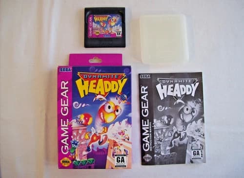 Sega Game Gear Dynamite Headdy Authentic 1994 CIB Game Cart Case Box Manual NICE