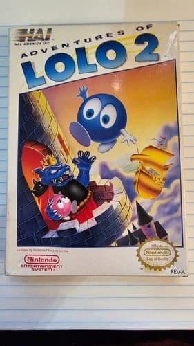 Adventures of Lolo 2 Nintendo Entertainment System Complete In Box 1990 NES CIB