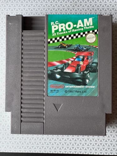 R.C. Pro-Am (Nintendo Entertainment System, 1988) Authentic Tested & Working!